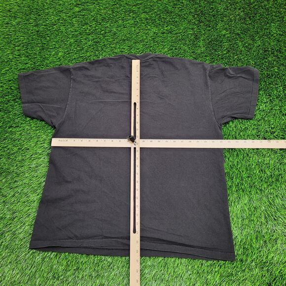 Vintage 90s Hanes Shirt Womens XL 22x26 Faded Black Slogan - Picture 3 of 12
